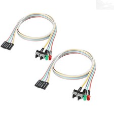 3 Pack ATX Power Switch Cables with Red & Green LED Lights - Easy Install picture