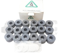 NEW BOX OF 18 IGA ABRASIVES 25A80-L11-V17 GRINDING WHEEL 2.0x1.250x.875 PO69587 picture