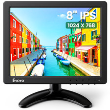 Eyoyo 8 Inch HDMI Monitor 1024x768 HD Color Screen Support HDMI VGA BNC AV picture
