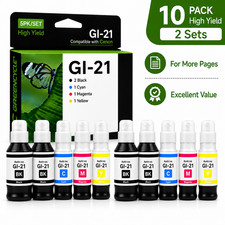 GREENCYCLE GI21 Compatible Ink Bottle Multipack 10 Pack for Canon G3270/G3260 picture