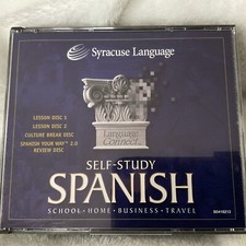 SYRACUSE LANGUAGE SPANISH SELF STUDY MINT 4 CD SET School Home Business Travel picture