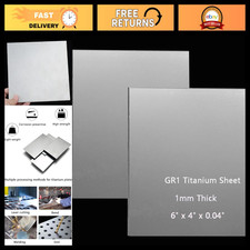 2 PCS 1mm Thick Titanium Sheet Plate - 6