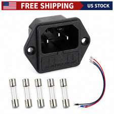 AC Power Inlet Socket FOR IEC C14 Panel Mount Fix No Power 250V 10A picture