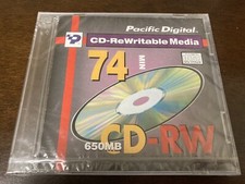 Pacific Digital 74 Minute CD-ReWritable  650MB NEW SEALED picture