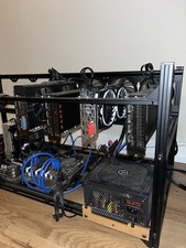 Complete Working Mining Rig with 3 GPU’s Can Add More picture