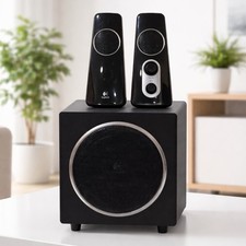 Logitech Z523 2.1 Speaker System Subwoofer w Dual Speakers AUX Tested Home Audio picture
