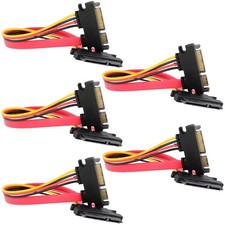 (5-pack) 15+7 Pin SATA HDD Extension Cable Data+Power Male to Female picture