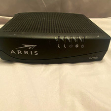 ARRIS TM1602A DOCSIS 3.0 Cable Modem Black, Ethernet RJ-45, RJ-11, Coax picture