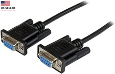 Startech.Com 1M Black DB9 RS232 Serial Null Modem Cable F/F - DB9 Female to Fem picture