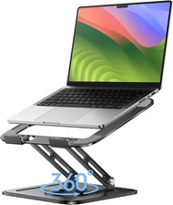 LOXP Adjustable Laptop Stand, Computer Stand with 360 Rotating Base | Ergonomic picture