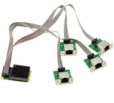 KALEA-INFORMATIQUE Intel I350-T4 Mini PCIe 4x RJ45 Gigabit Network Card picture