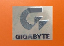 1 pcs Sticker for Gigabyte Skylake Silver Chrome Logo Decal Badge 30mm x 28mm picture