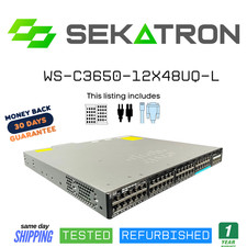 🔀 Cisco WS-C3650-12X48UQ-L • 36x 1G + 16x 10G Ports •⚡Fast Ship picture