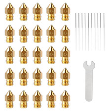 25PCS MK8 0.4Mm Brass 3D Printer Nozzles Kit, High-Temp Resistant Hotend Nozzles picture