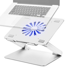 SOUNDANCE Laptop Cooling Pad with USB 3.0 Hub, Aluminum Adjustable_Sliver picture