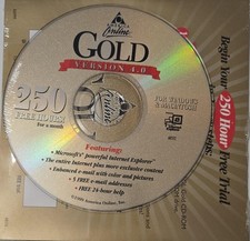 AOL Gold Version 4.0 CD‑ROM Trial Disc 250 Hours Internet New picture