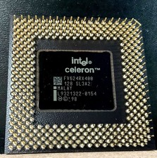 Retro Intel Celeron 400MHz CPU Socket 370 Processor SL3A2 + 1 pkg of HS Compound picture