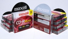 Maxell CD-R Music 45 Discs 9 Sealed 5-Packs 80 Min 700MB 32x Audio Jewel Cases picture