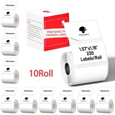 10 Rolls 40x30mm Sticker Label Self-Adhesive Thermal Paper for Phomemo M110 M220 picture