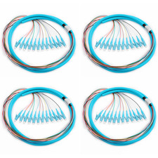 4 Pack LC-OM3 12 Pigtail 12 Strand Multimode OM3/OM4 50/125 LC-UPC Fiber Pigtail picture