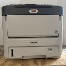 OKI 711WT White Toner Laser Transfer Printer 90%+ Toner & Drums W/ Extras picture