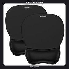 TECKNET 2 Pack Gel Mouse Pad Wrist Rest Ergonomic Non-Slip PU Base picture