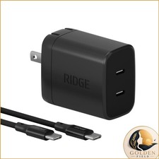 Ridge Ridge 45W Charger Power Bank, Dual USB-C Ports - Matte Black A0860-101 picture
