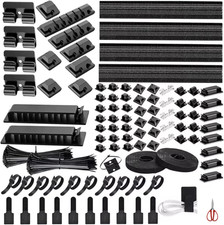 All in One Cable Management Set, 314 Piece Wire Organizer Kit with Clips Sleeves picture