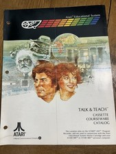 1979 Atari Talk & Teach Casette Courseware Catalog 4-pages picture