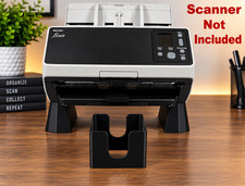 TCG Card Scanner Riser & Catch Bin for Ricoh fi-8170 - Black 3D Printed Stand picture