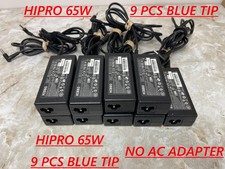 9 PCS ORIGINAL HIPRO 65W BLUE TIP NO AC ADAPTER picture