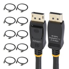 StarTech DISPLPORT10L10PK 10ft DisplayPort 1.2 Cable 10 Pack picture