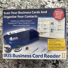 IRIS Business Card Reader II Contact Scanner PDA New Sealed NIB Vintage Tech picture