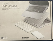Logitech Casa Pop-Up Desk Wireless Keyboard & Touchpad Set Light Gray picture