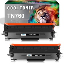 2 Pack TN760 TN 760 Toner Replacement for Brother TN760 TN730 MFC-L2730DW (BK) picture