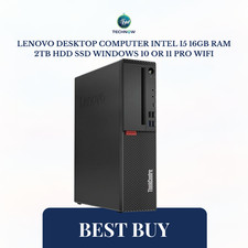 Lenovo Desktop Computer Intel i5 16GB RAM 2TB HDD SSD Windows 10 or 11 Pro WiFi picture