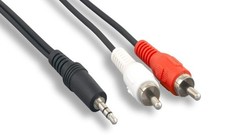 3.5mm STEREO JACK M to Dual RCA M 25FT Cable picture