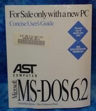 Microsoft MS-DOS Version 6.2 FULL Version Brand New Sealed 3.5 Floppy Discs COA picture