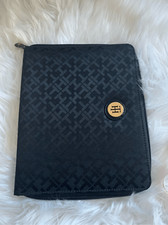 Tommy Hilfiger black and gold tablet cover storage Travel case picture