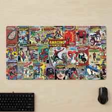 Spider  Iconic Comics Desk Mat, Superhero Large Mouse Pad, Vintage Comic Pad picture