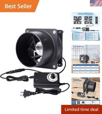 Small Axial Exhaust Fan, 80mm 12V DC Fan with AC Plug Dual Ball Bearings Air ... picture