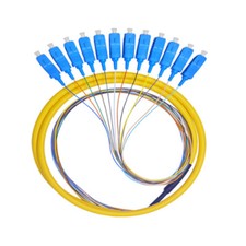 Lot of 2 12 Fibers SC/UPC 9/125 Singlemode Fiber Optic Pigtail 0.9mm,1.2M picture