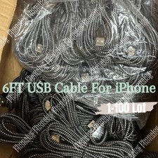 Wholesale Lot 6FT USB Fast Charger Cable For iPhone 14 13 12 11 XR 7 8 Data Cord picture