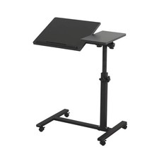 TigerDad Overbed Bedside Desk Mobile Rolling Laptop Stand Tilting Overbed Tab... picture