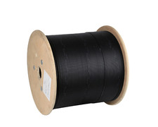 6 Fiber Indoor/Outdoor Fiber Optic Cable, Singlemode, 9/125, Black, Riser Rated, picture