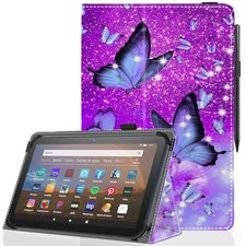 Universal 11 12 Inch Android Tablet Case - Slim Folding Stand Butterfly 01 picture