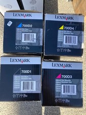 4 X LEXMARK 700D1 700D2 700D3 700D4 Developer Unitis Black Cyan Magenta Yellow picture