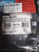 Tripp Lite P024-003-15A 3ft Power Extension Cord 5-15P to 5-15R picture