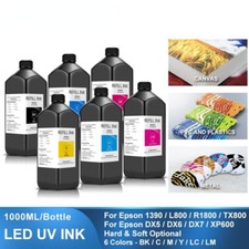 6×1000ML UV Ink For DX5/6/7/10 TX800 XP600 Printhead For Epson1390 L800/1800/805 picture