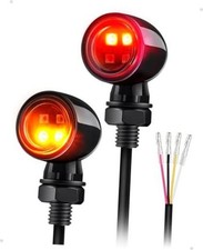 Bullet Mini LED Turn Signal Lights, 4LEDs Blinkers Turn Lights Fit Red & White picture